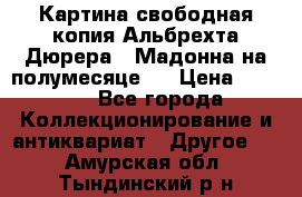 Картина свободная копия Альбрехта Дюрера  “Мадонна на полумесяце“. › Цена ­ 5 000 - Все города Коллекционирование и антиквариат » Другое   . Амурская обл.,Тындинский р-н